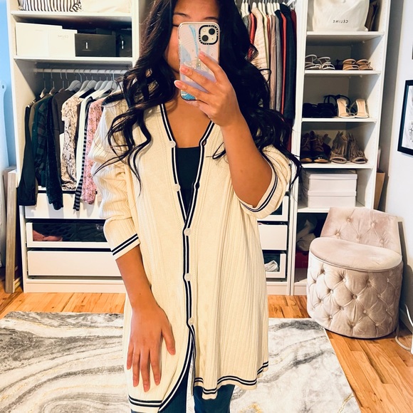 JONES NEW YORK Cream Cardigan - Picture 3 of 6